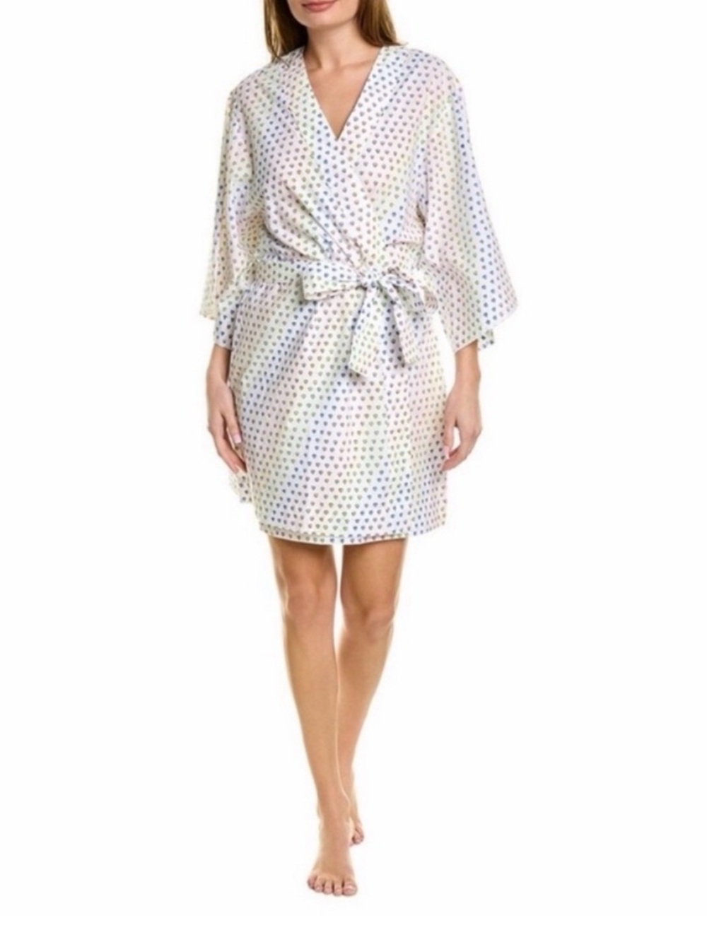 Roller rabbit disco hearts kimono wrap style robe NWT one size